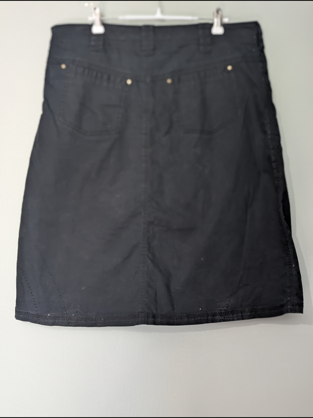 Cotton Ginny Vintage Women's Black A-line Utility Y2k Cargo Skirt Cabincore - Picture 6 of 12